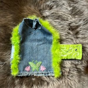 Small denim dog jacket